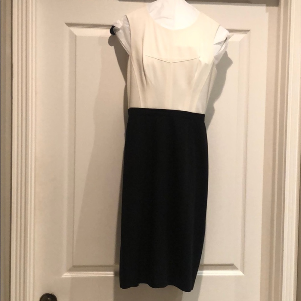 BCBG Maxszria Black and off white dress